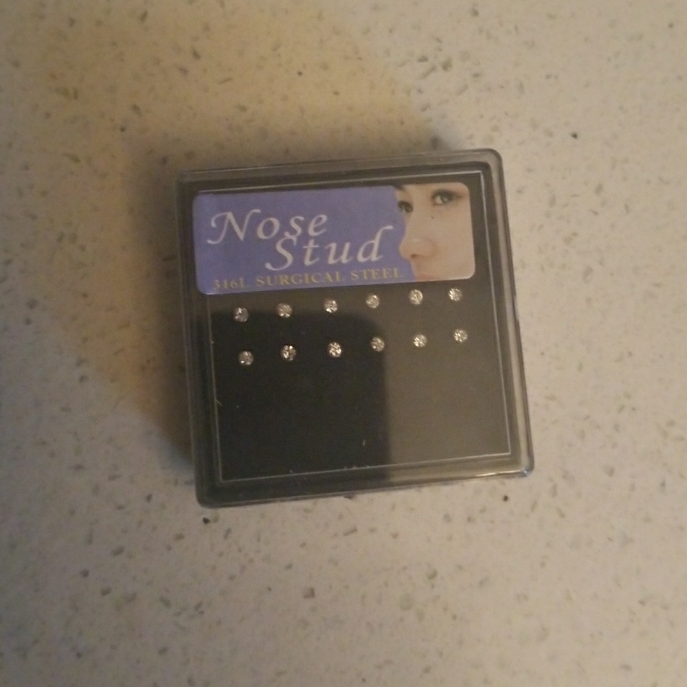 24 surgical,steel nose rings studs